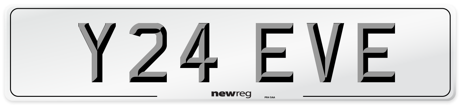 Y24 EVE Number Plate from New Reg